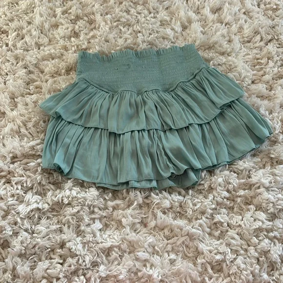 Gliks Green Ruffled Skirt - Picture 2 of 3